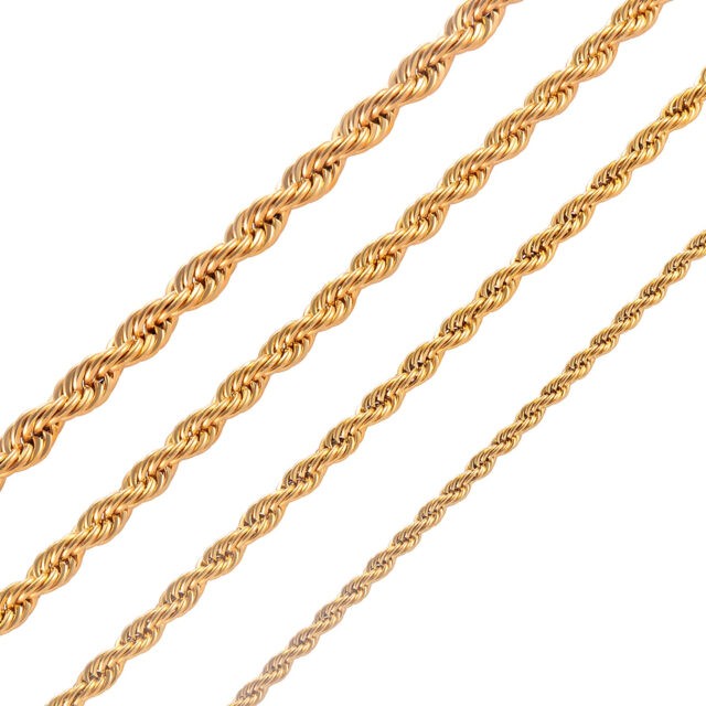 High Quality Gold Plating Rope Chain