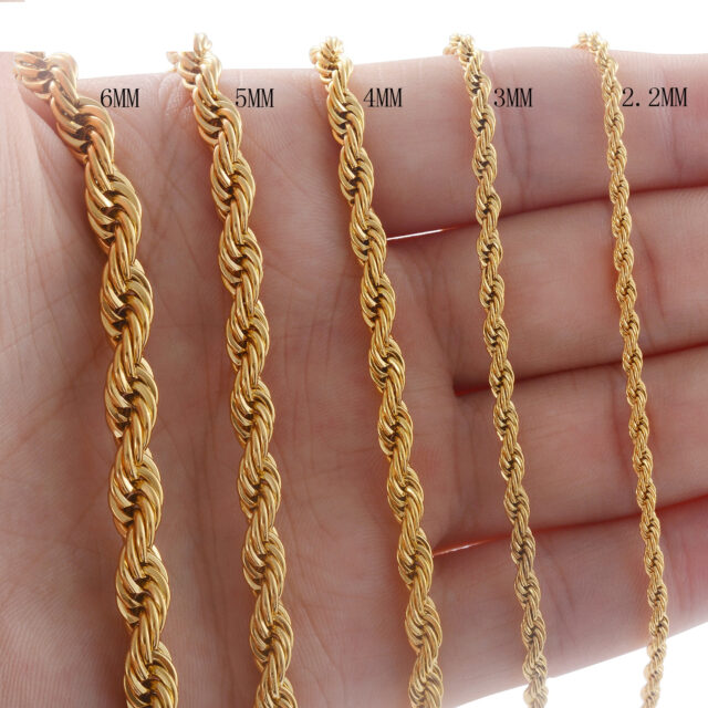 High Quality Gold Plating Rope Chain