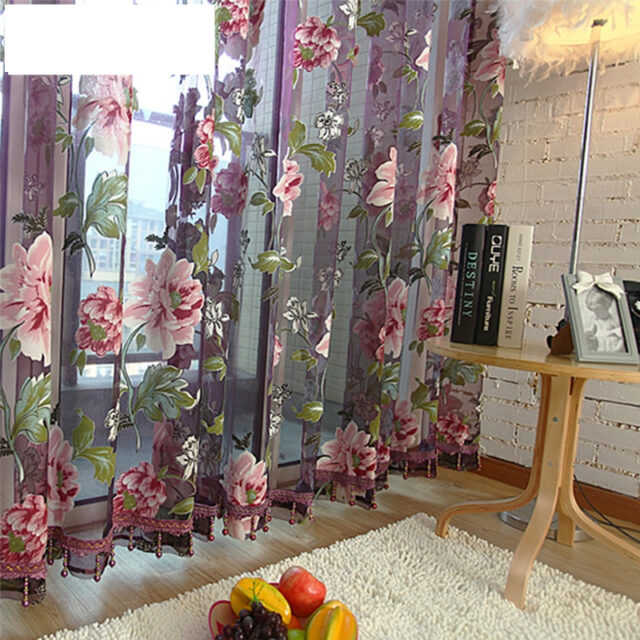 Luxury Jacquard Sheer Curtains for Living Room