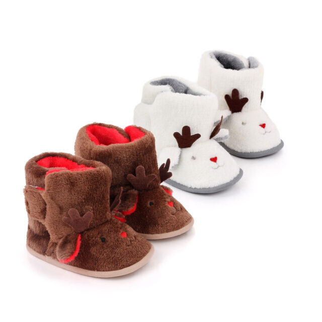 Christmas Baby 3-12M Winter Newborn Infant Baby Boy Girl Warm Boots  Deer Snow Boots
